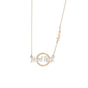 Gold Logo Pendant Necklace