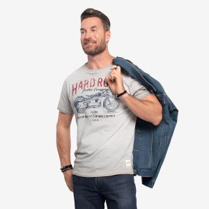 Men's Pigment Wash Motorcycle Graphic Tee