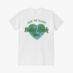 Adult Fit Save the Planet Heart Tee in White