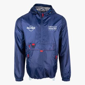 Oracle Red Bull Racing Packable Half Zip Hoodie in Navy