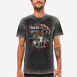 Guitar Company Relaxed Fit Mineral Wash Tee in Black Vintage