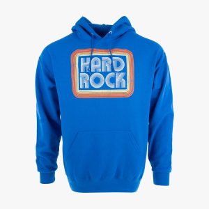 Disco Royal Blue Adult Hoodie with a Neon Sign Design