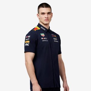 Castore Oracle Red Bull Racing Team Button Down in Navy Blue